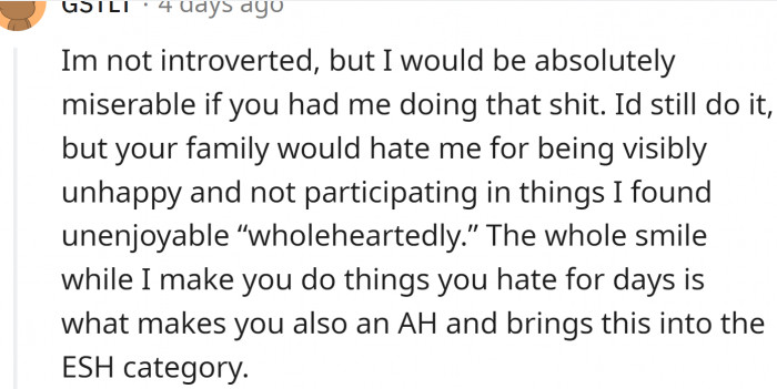 Even people who are not introverts would be uncomfortable