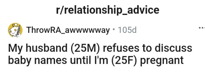 The OP kicks off her story with this headline