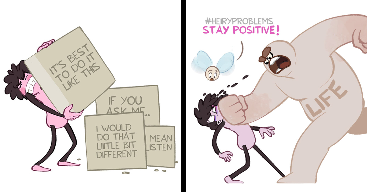 Meet the Artist Turning Everyday Quirks Into Playful Art With 'Heiry Problems'