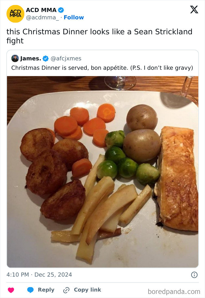 Ice cream meal with comedic “food coma” roast, audience in disbelief