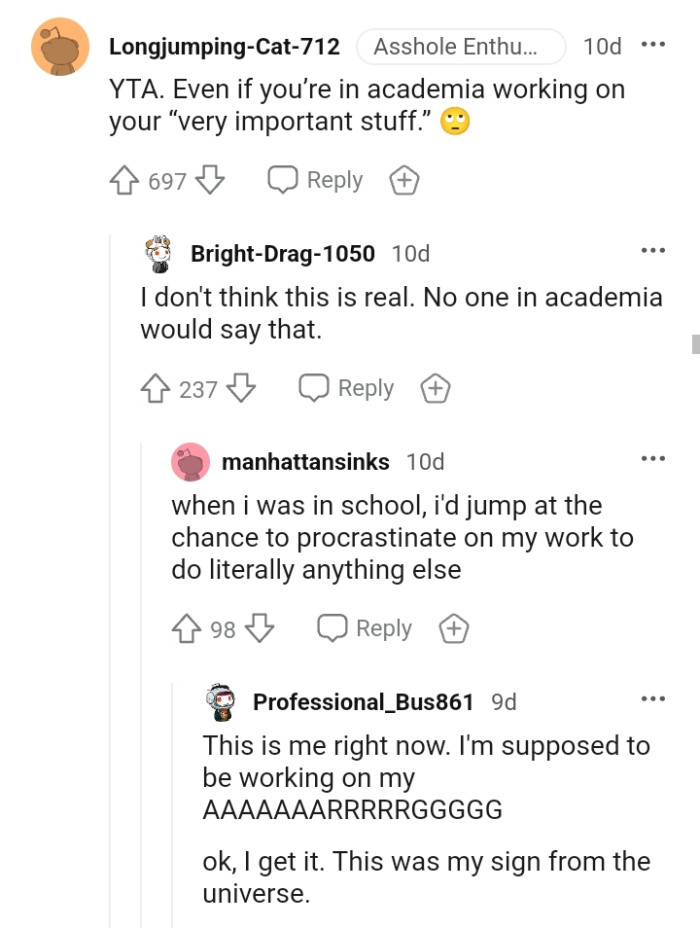 No one in academia would say that