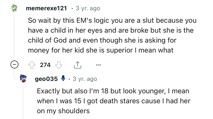 The mom’s logic is clearly flawed