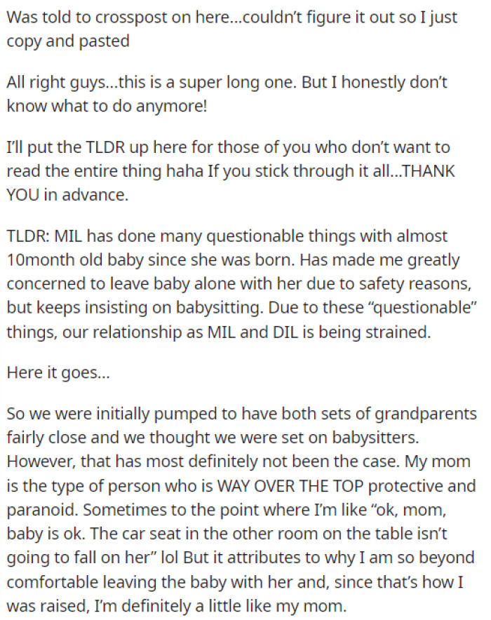 OP's post is pretty long, so stay tuned, but you'll want to read all the details to get the full effect of what's going on here.