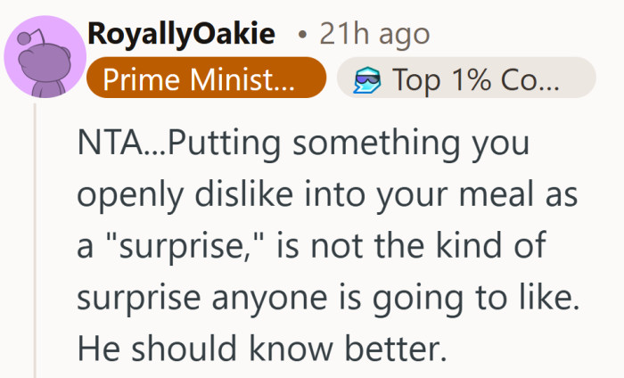 A lunch delivery is thoughtful. A mayo experiment after a decade of warnings is a bold choice.