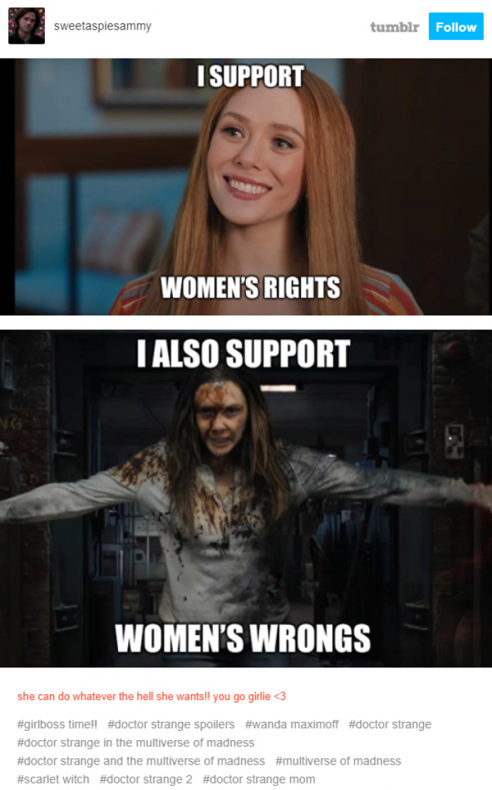 9. Only for Wanda Maximoff, no excuses.