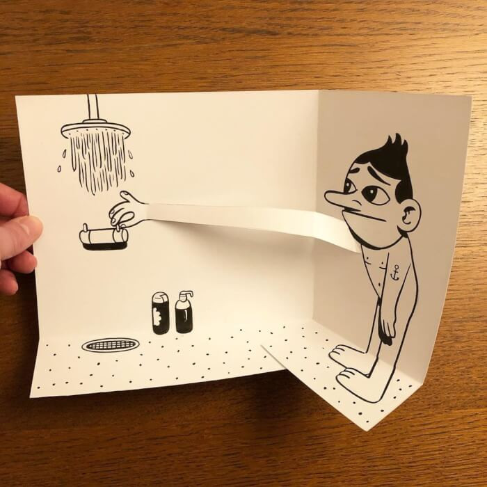 27. Stretching hand comes in handy.