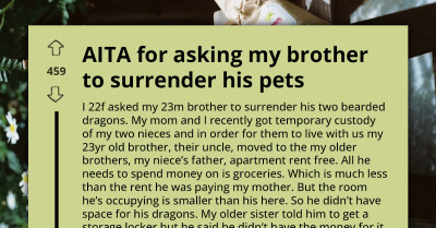 Overwhelmed Lady Wonders If She's the AH for Asking Her Brother to Surrender His Pets