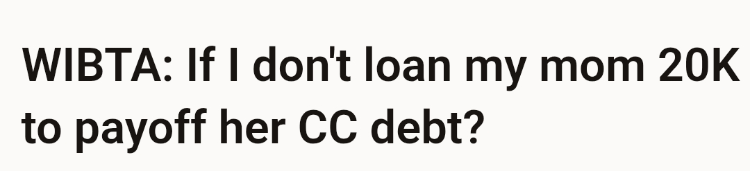 And the OP kicks off her story with a headline...