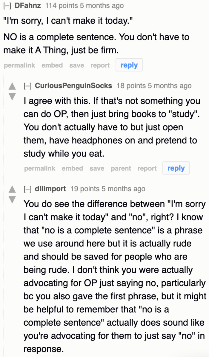 Firmness is the way to go.