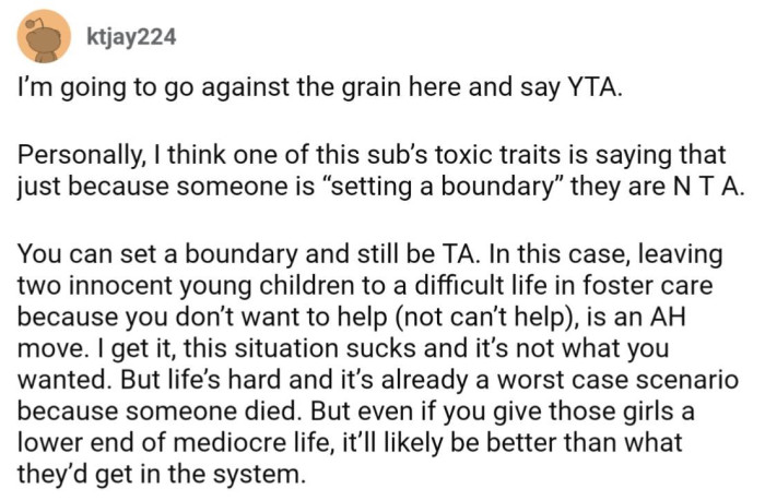 You can set a boundary and still be an A-hole