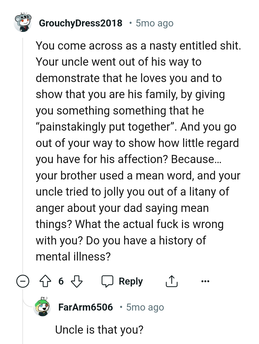 It's the reply to this comment for me