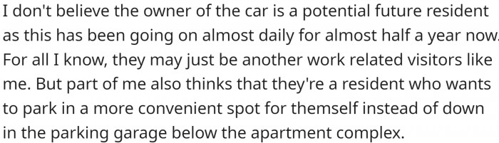 This causes OP to waste time driving around the busy downtown area to find a parking spot or risk parking in the no-parking sections, thus making them fall behind schedule for the rest of their walks