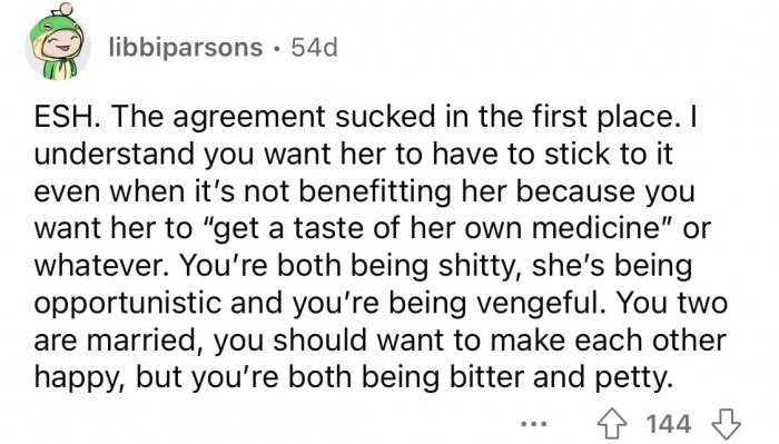 16. “The agreement sucked!”