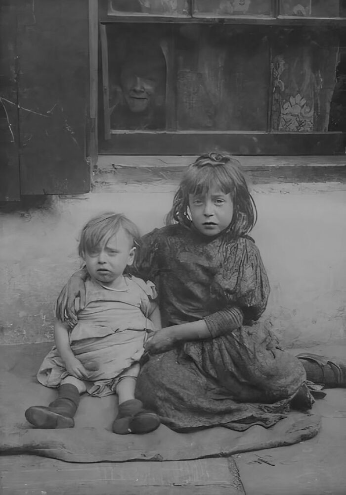 "Two Children In Spitalfields, One Of The Worst Slums In London, 1903"