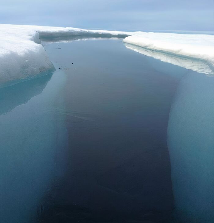 "Crack In The Ice In Nunavut"