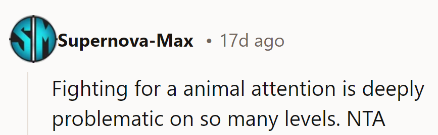 Fighting for an animal’s attention is a red flag. NTA—let the cats choose!