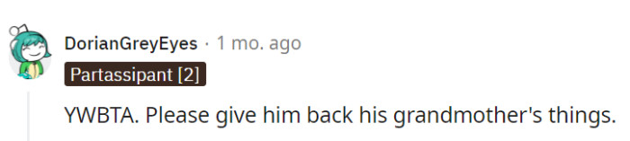 It's important to them—no reason to be petty here anymore.