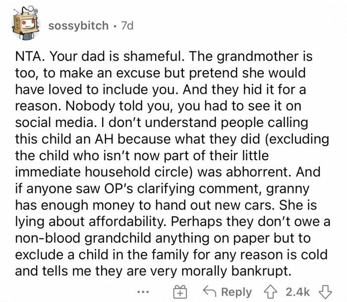 They are financially rich, but morally bankrupt.