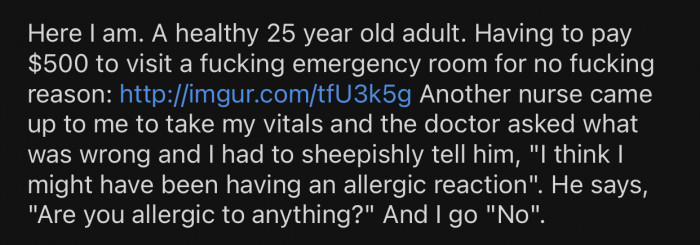 OP then had to pay $500 for no valid reason.