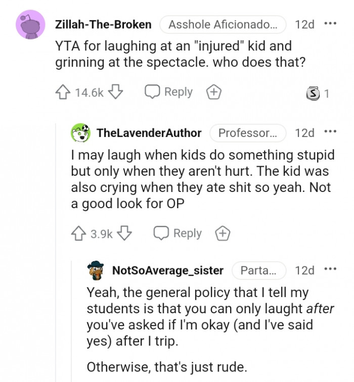 Not a good look for the OP