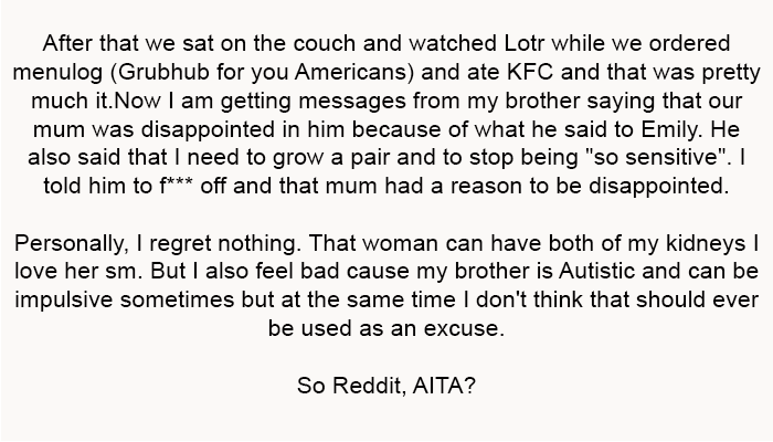 I told him to f*** off