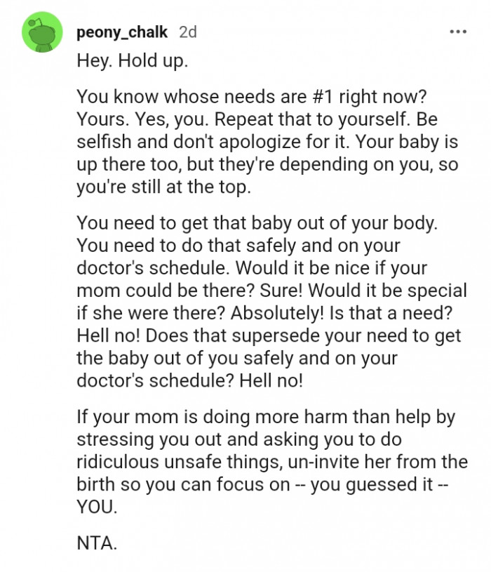 You need to get that baby out