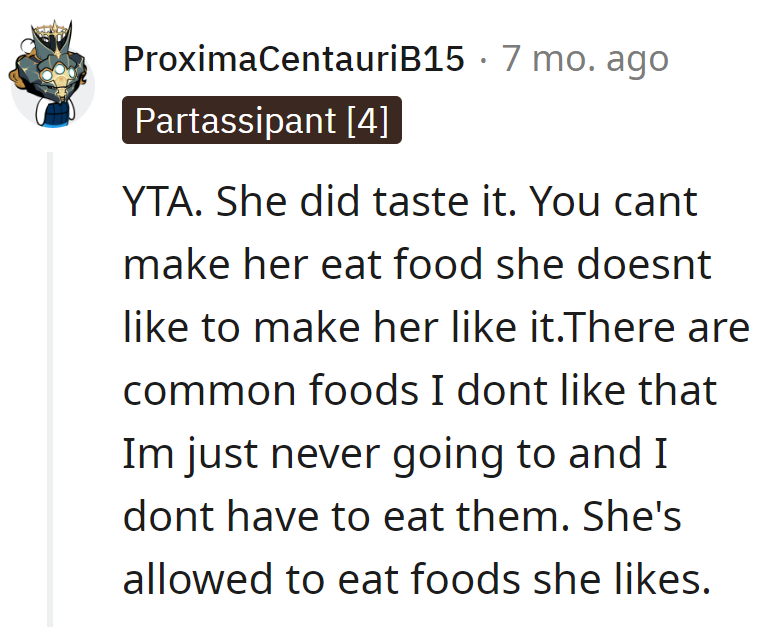 Taste-tested and vetoed: YTA for pushing a flavor crusade. Some tastes just won't be tamed.