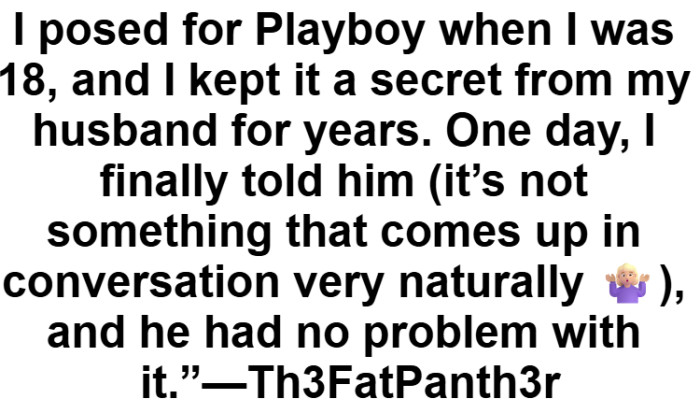 18. Posing for playboy