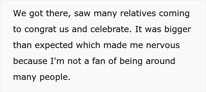 She didn't know how big the party would be.