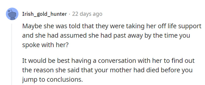 We do understand how OP felt, though.