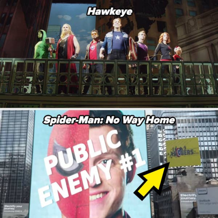 30. In 'Spider-Man: No Way Home' there are billboards for 