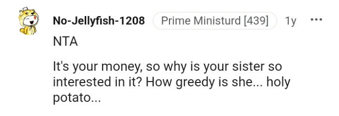 We've gathered a bunch of comments from other redditors in response to the protagonist's story