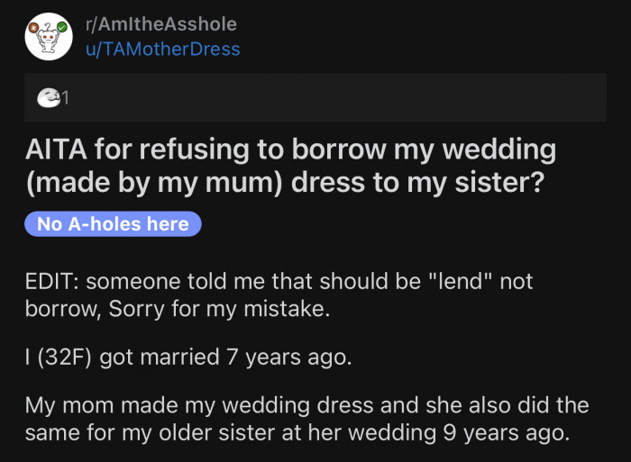 Here's the original post by Reddit user u/TAMotherDress: