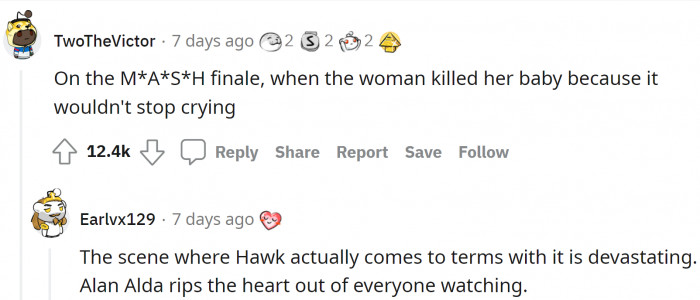 7. Alan Alda talking about a baby's death in M*A*S*H