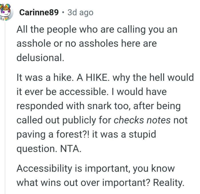 For this Redditor, it was a stupid question