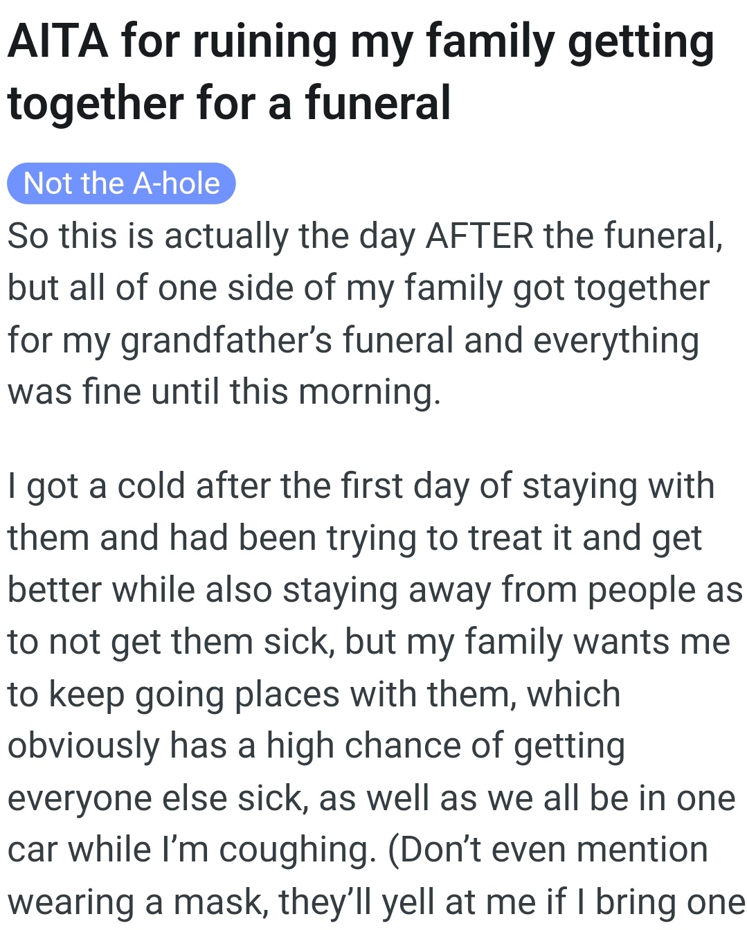 The OP Kicks Off Her Story