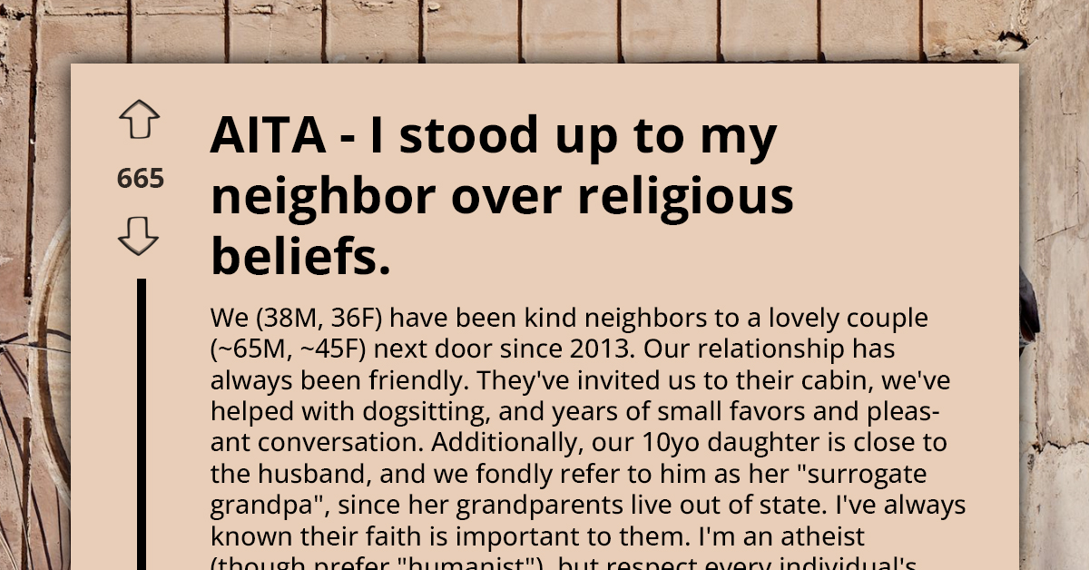 Atheist Woman Sets Boundary After Neighbor Targets Her Daughter With Religious Messaging