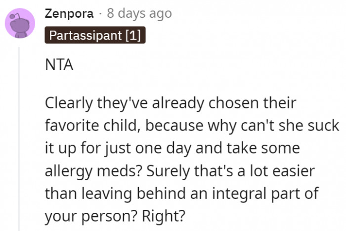 3. The parents could be the one to suck it up for once