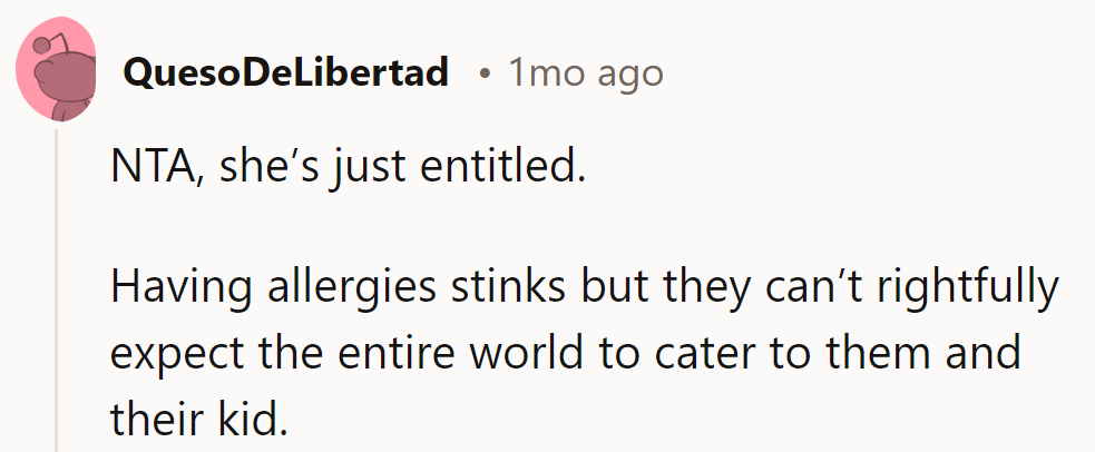 Next up: demanding a peanut-free planet.