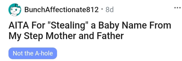 So now the OP is asking the AITA subreddit community...