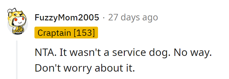 That dog's elevator pitch for service dog status? Lacking. Don't sweat it.