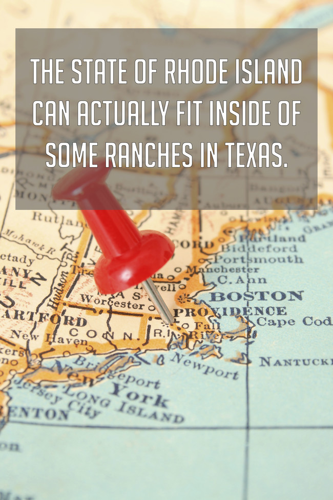 16. Texas ranches must be really big then