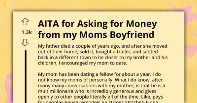 Redditor Dragged Through Mud For Expecting Mom To Ask Her Rich Boyfriend For Money