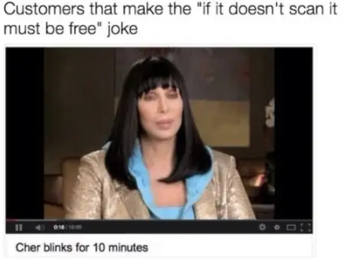 1. If it doesn't scan, then it must be free