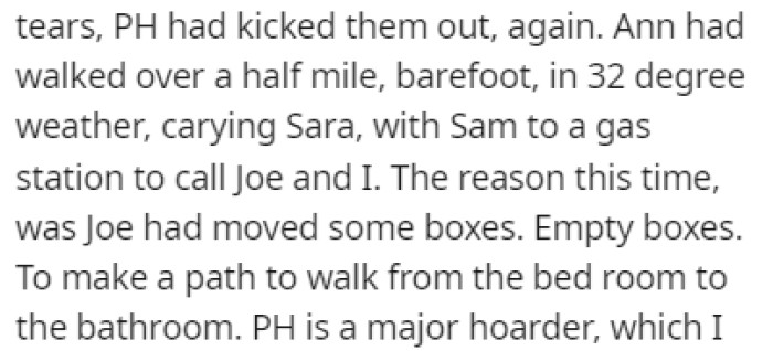 They were kicked out because Joe moved a few empty boxes out of the way