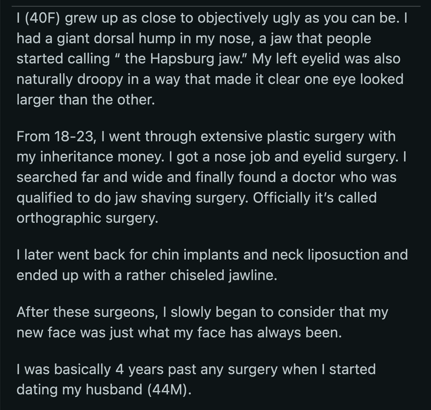 OP's husband worried that an underlying medical condition caused their son's jaw to jut the way it did.