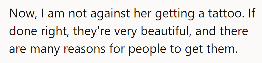 Ink: where beauty meets rebellion. Looks like her daughter's ready to join the masterpiece club!