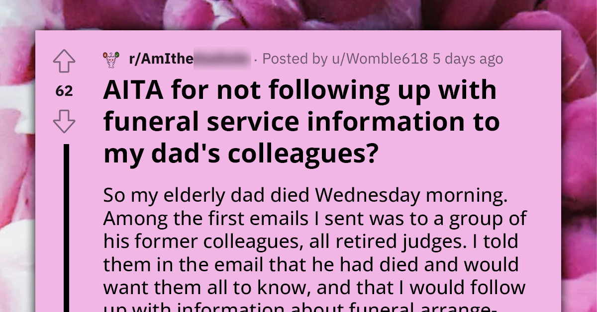 Redditor Forgets To Share Father's Funeral Details With His Colleagues, Gets Called Out For Being Insensitive