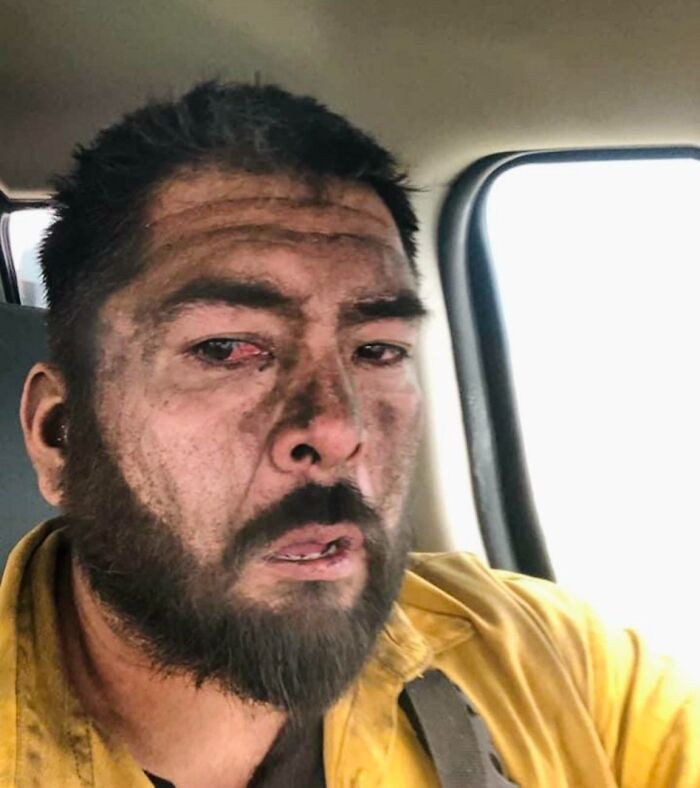30. A Firefighter From Washington State After Battling The Wildfire