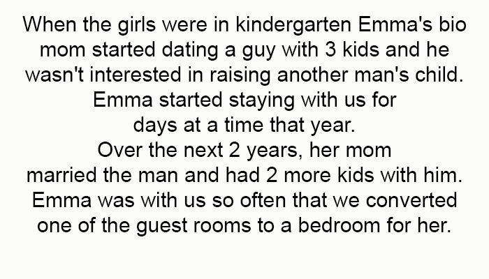 Emma was with us so often that we converted one of the guest rooms into a bedroom for her.